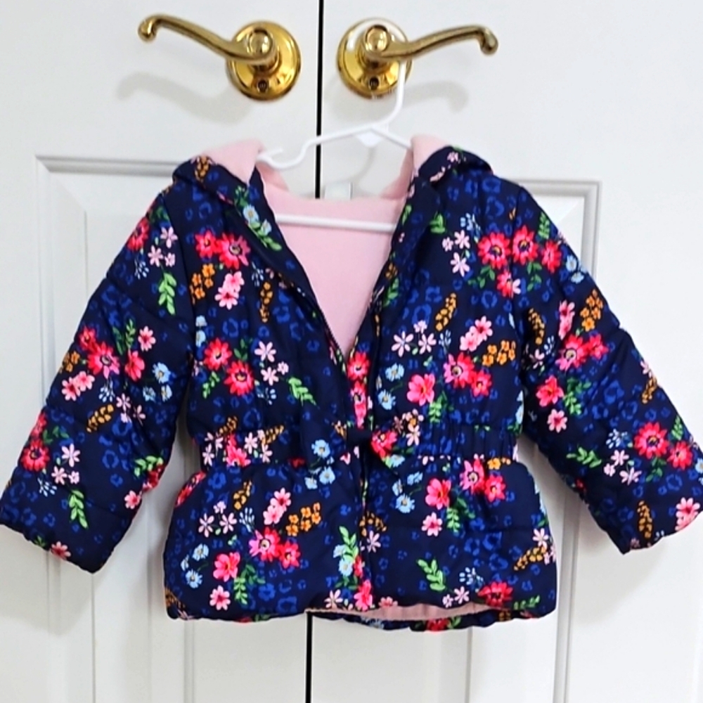 Floral Kids Jacket - Blue and Pink